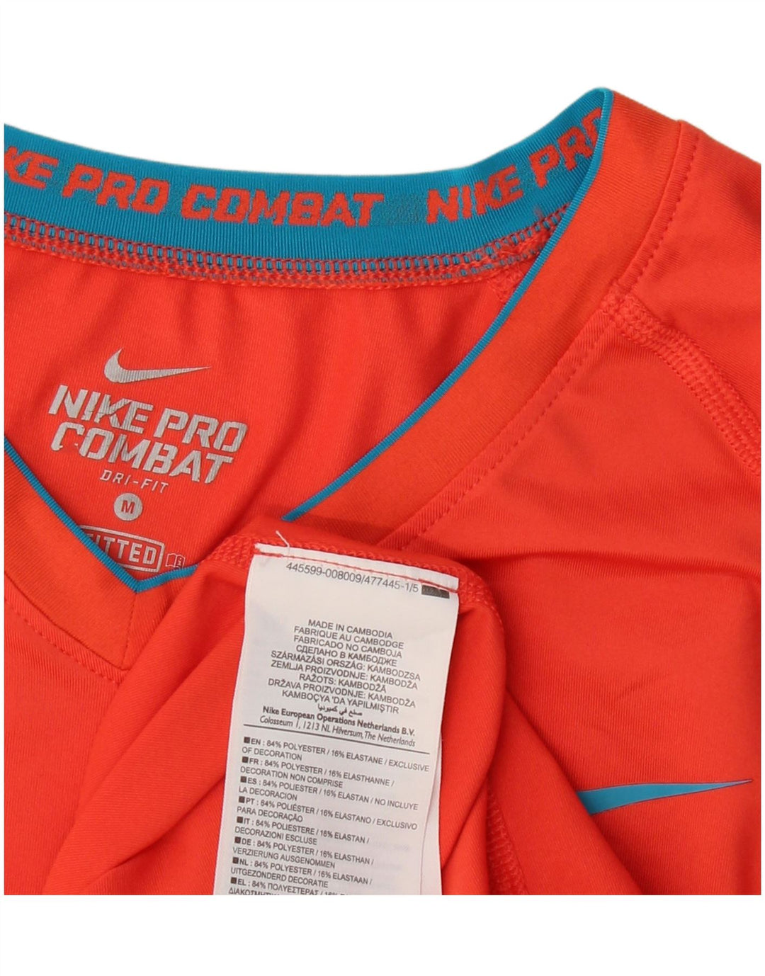 NIKE Womens Dri Fit T-Shirt Top UK 12 Medium Red Polyester