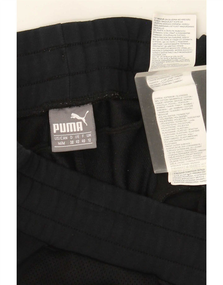 Puma Mujer Crop Graphic Leggings UK 12 Mediano Algodón Negro
