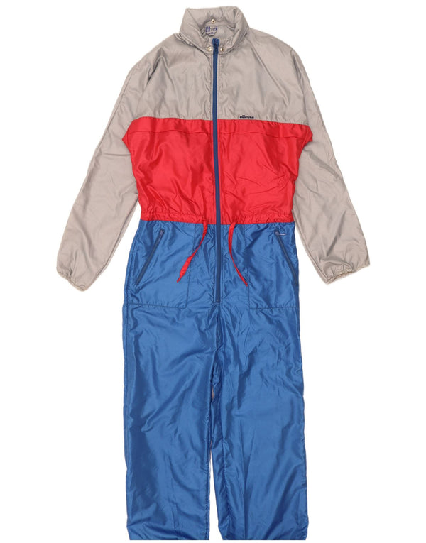 Ellesse Womens Hooded Ski Jumpsuit UK 6 XS Multicoloured Colourblock Nylon