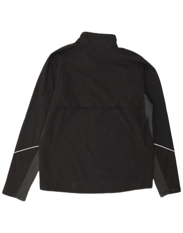 The North Face Sudadera con cuello y cremallera para hombre, parte superior de chándal con bloques de color negro grande
