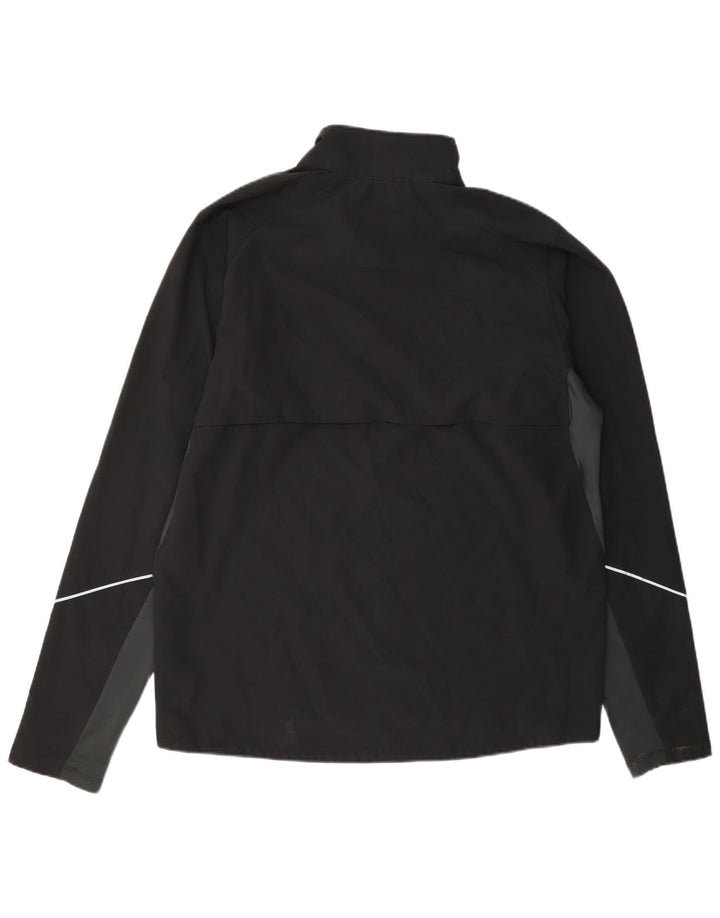 The North Face Sudadera con cuello y cremallera para hombre, parte superior de chándal con bloques de color negro grande