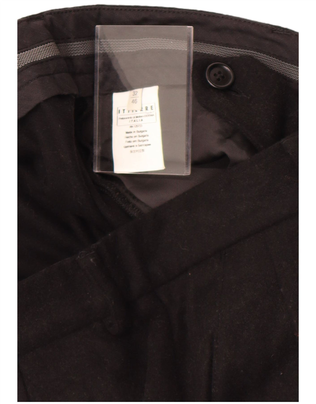 Pierre Balmain Pantalón de traje recto para hombre W32 L27 Negro clásico