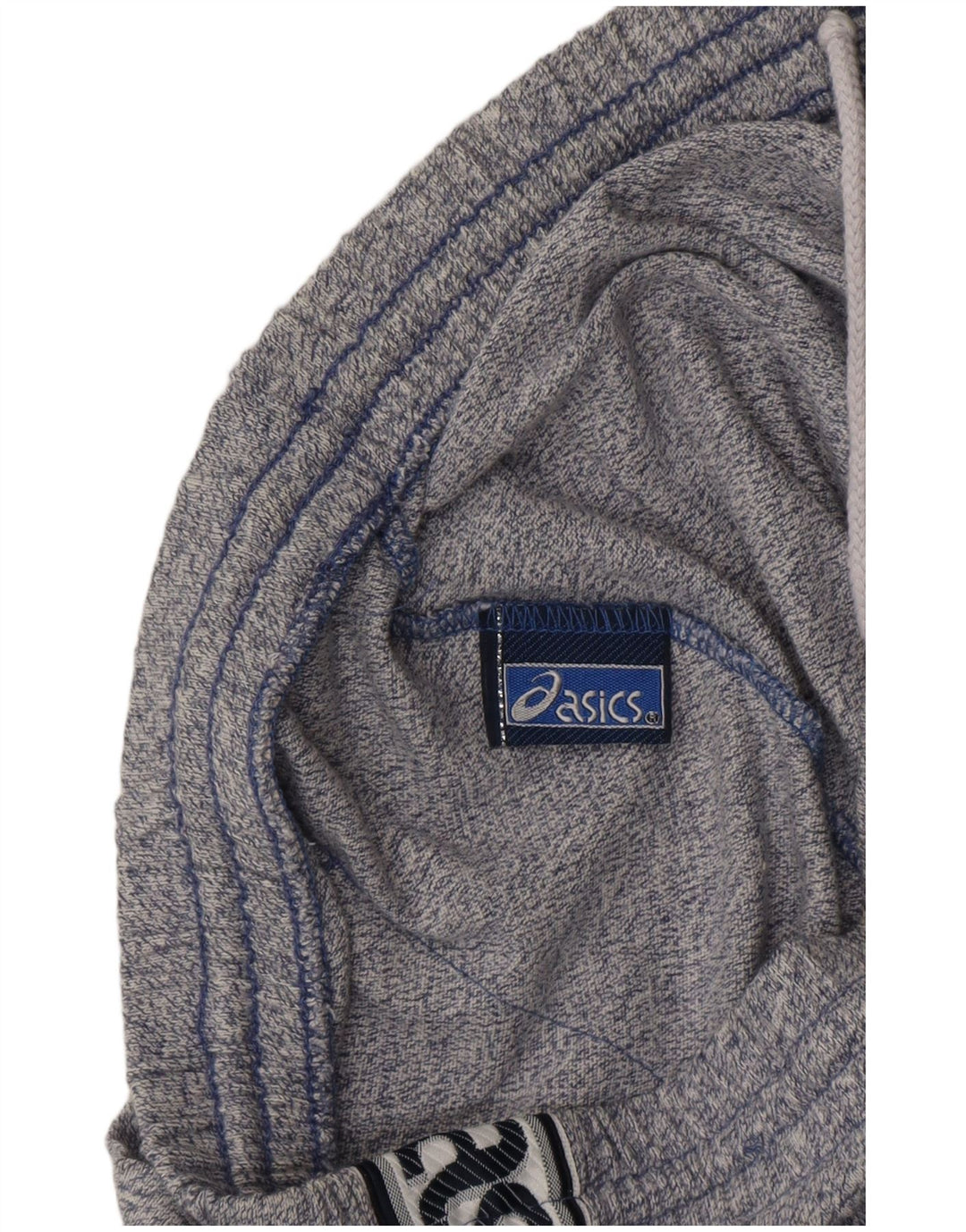 ASICS Pantalón de chándal gráfico para hombre de algodón moteado en azul marino mediano