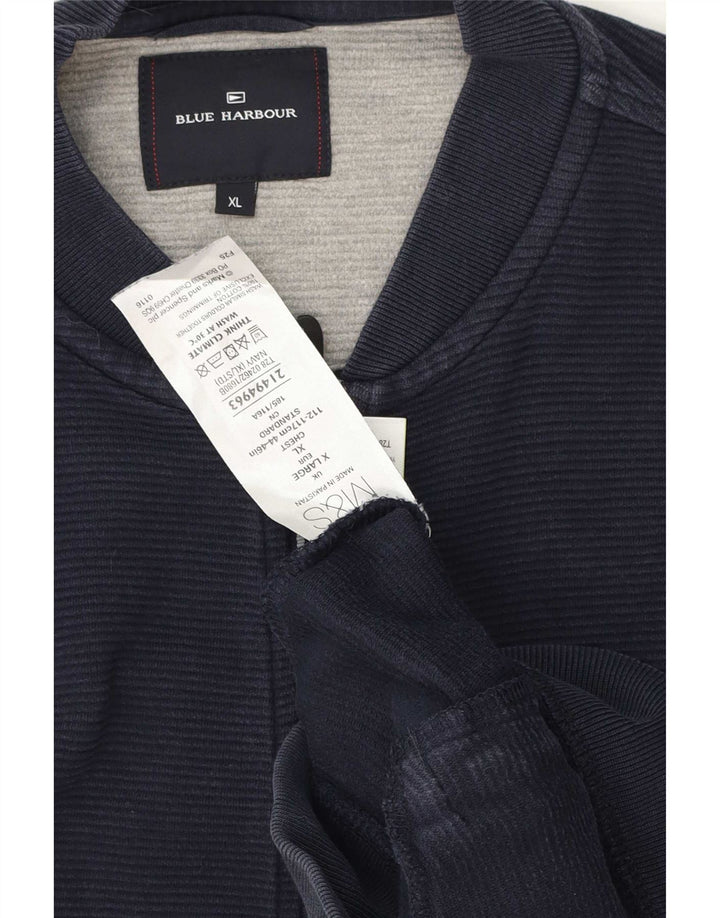 Marks & Spencer - Chaqueta de chándal para hombre, color azul marino, XL, algodón, color azul marino