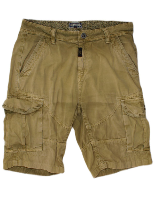ONE WAY Pantalones cortos cargo para hombre mediano W32 Algodón caqui