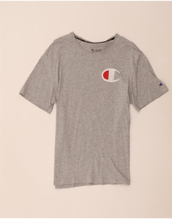 Champion Camiseta gráfica para hombre Top grande de algodón moteado gris