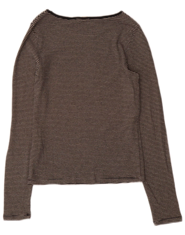 Levi's Top de manga larga para mujer UK 40 Algodón a rayas gris medio