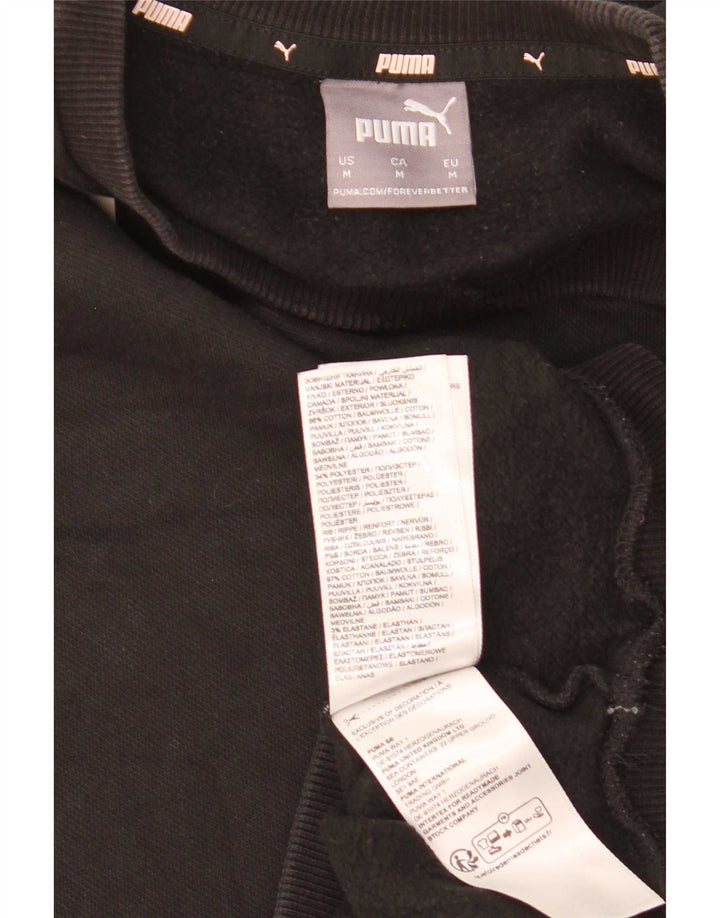 Puma Hombre Sudadera Gráfica Jumper Algodón Negro Mediano