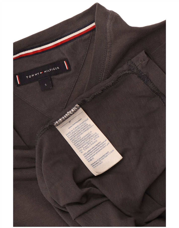 Tommy Hilfiger - Camiseta para hombre, talla pequeña, algodón gris