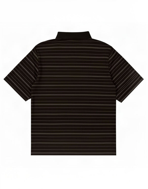 Nike Polo para hombre UK 36/38 Small Negro Rayas Poliéster
