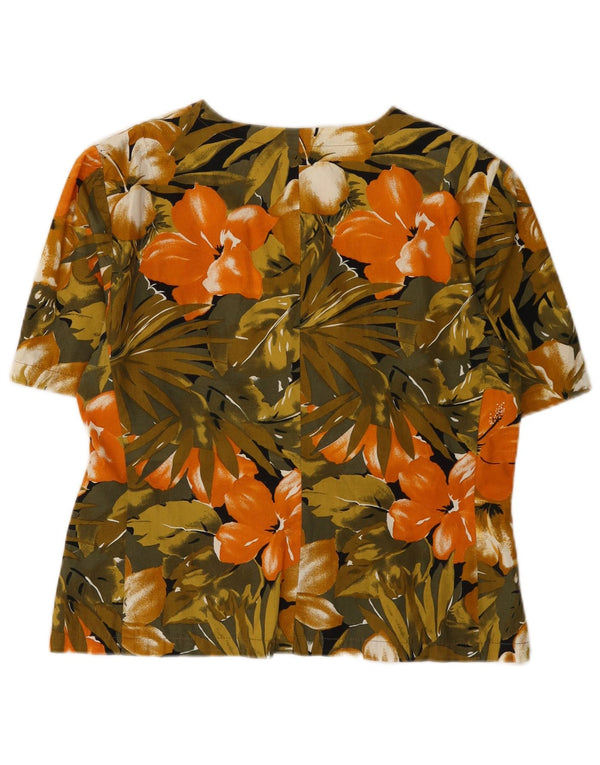 Blusa Lucia Mujer Manga Corta IT 46 Large Multicolor Floral