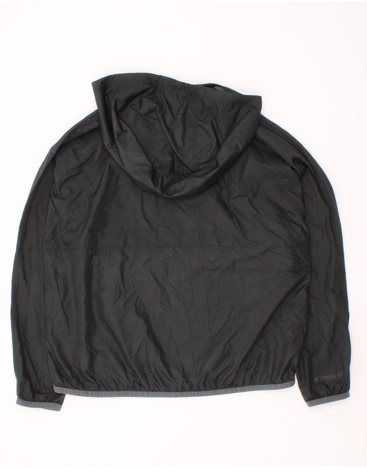 Under Armour Chaqueta impermeable Anorak con capucha para niños 7-8 años Pequeña Poliéster negro
