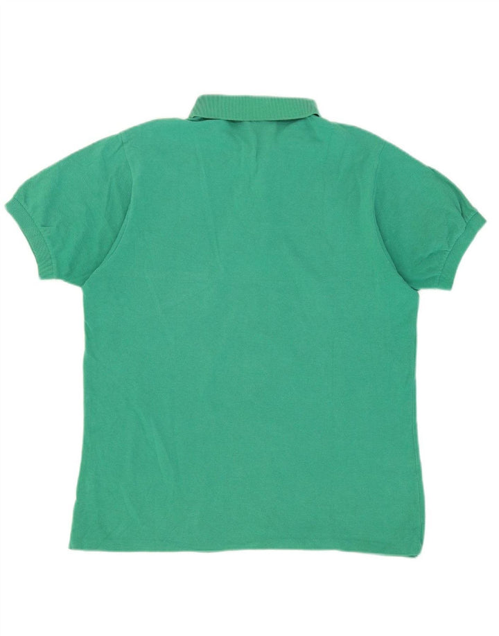 LACOSTE Mens Polo Shirt Medium Green Cotton