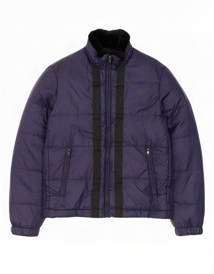 Hugo Boss Chaqueta acolchada para hombre EU 48 Medio Azul marino Poliéster