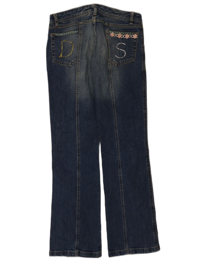 Vintage Mujer Bootcut Jeans W28 L31 Azul Marino