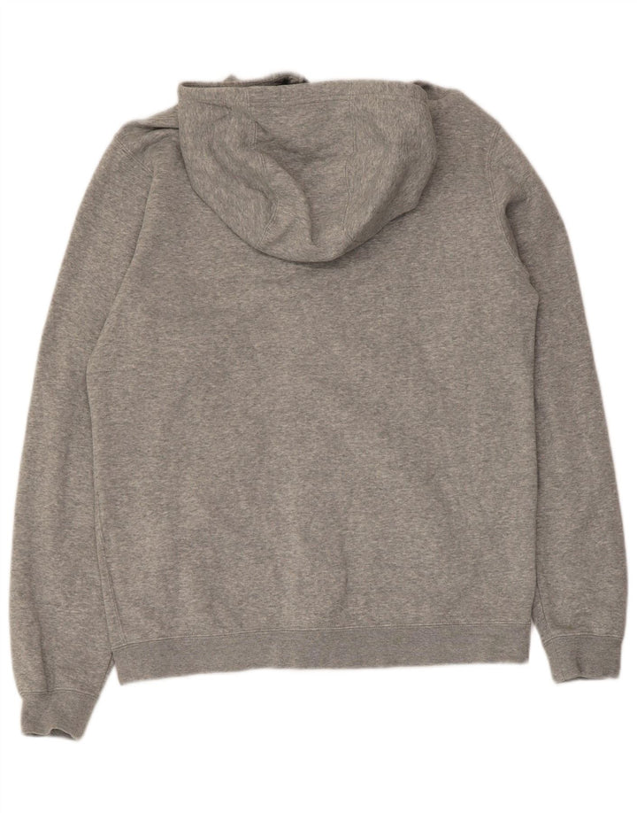 Nike - Sudadera con capucha y cremallera para hombre, algodón gris medio
