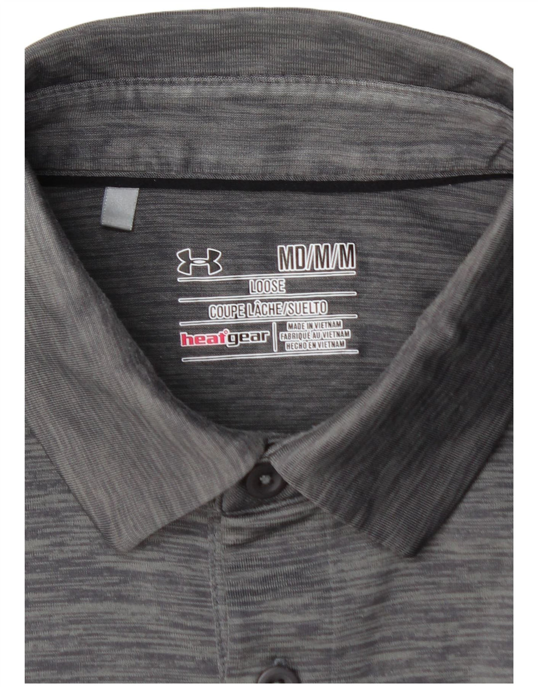 UNDER ARMOUR Polo Heat Gear para hombre a rayas gris medio