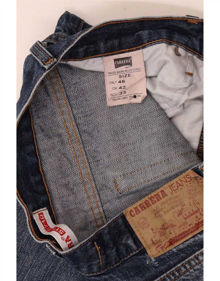 Vaqueros rectos para hombre Carrera W33 L28 Algodón azul
