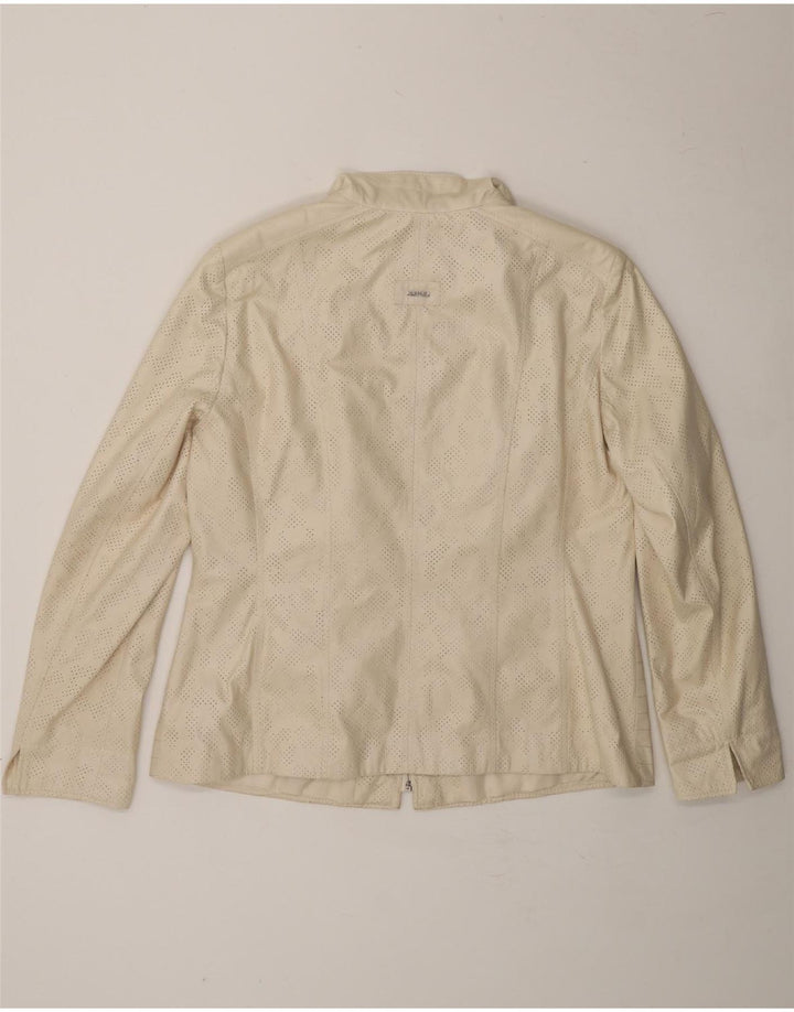 KIRSTEN Womens Bomber Jacket UK 18 XL Beige Polyester Vintage Kirsten and Second-Hand Kirsten from Messina Hembry 