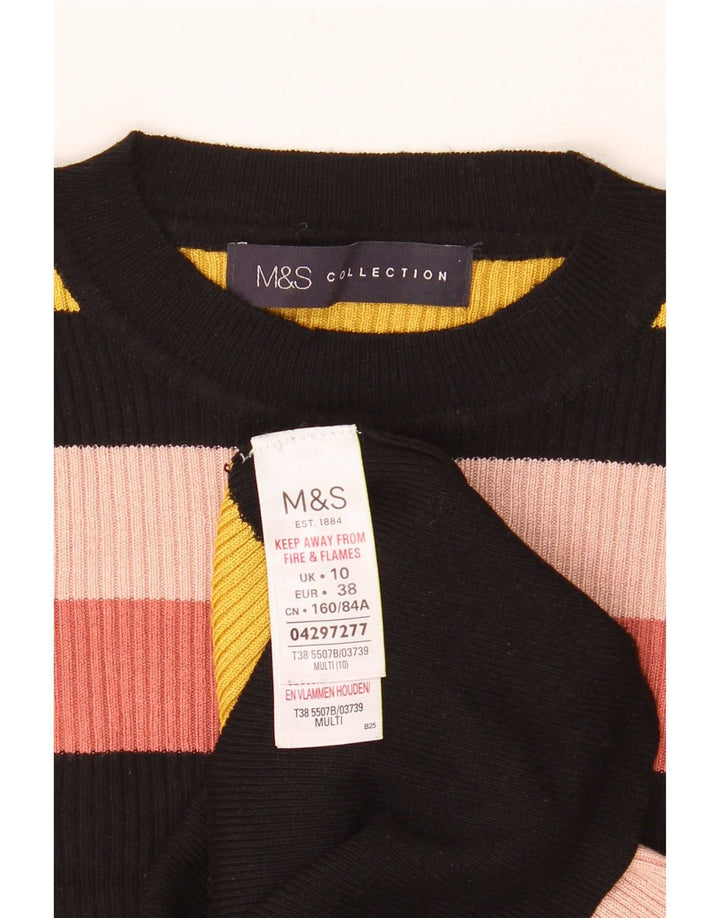 Marks & Spencer Suéter de Cuello Redondo para Mujer UK 10 Small Multicolor