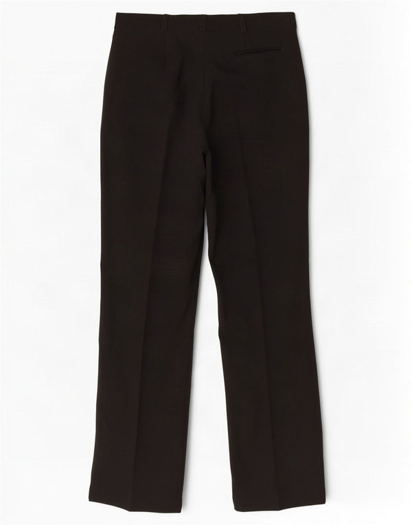 Topshop Pantalones de traje rectos para mujer UK 12 Medium W30 L30 Poliéster negro