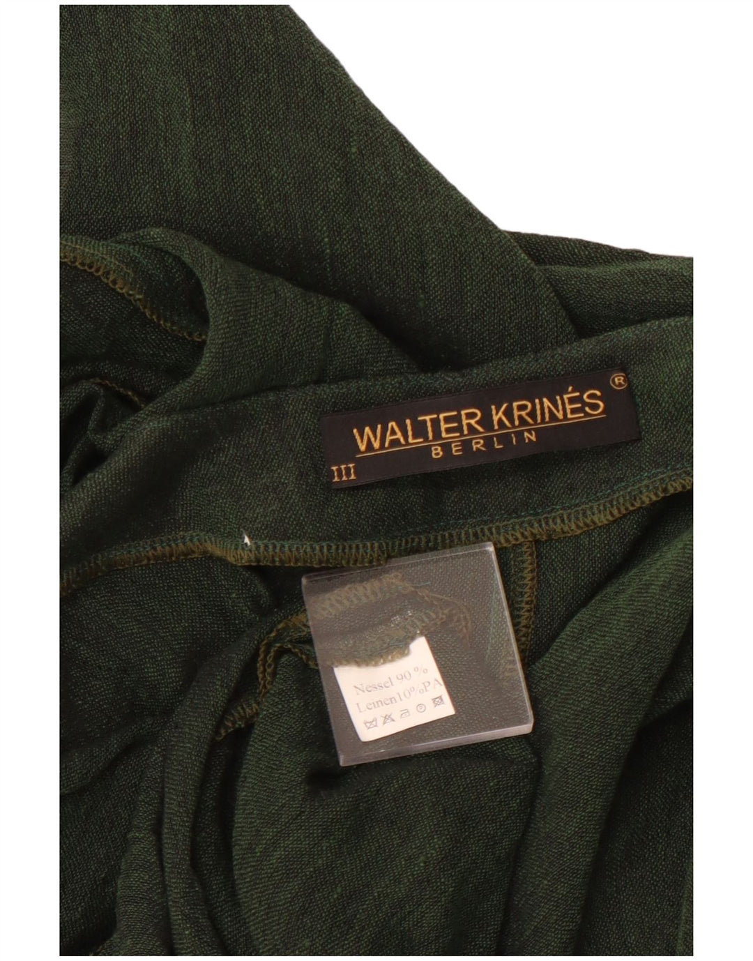 VINTAGE Mujer Crop Cardigan Top Reino Unido 16 Algodón Verde Grande