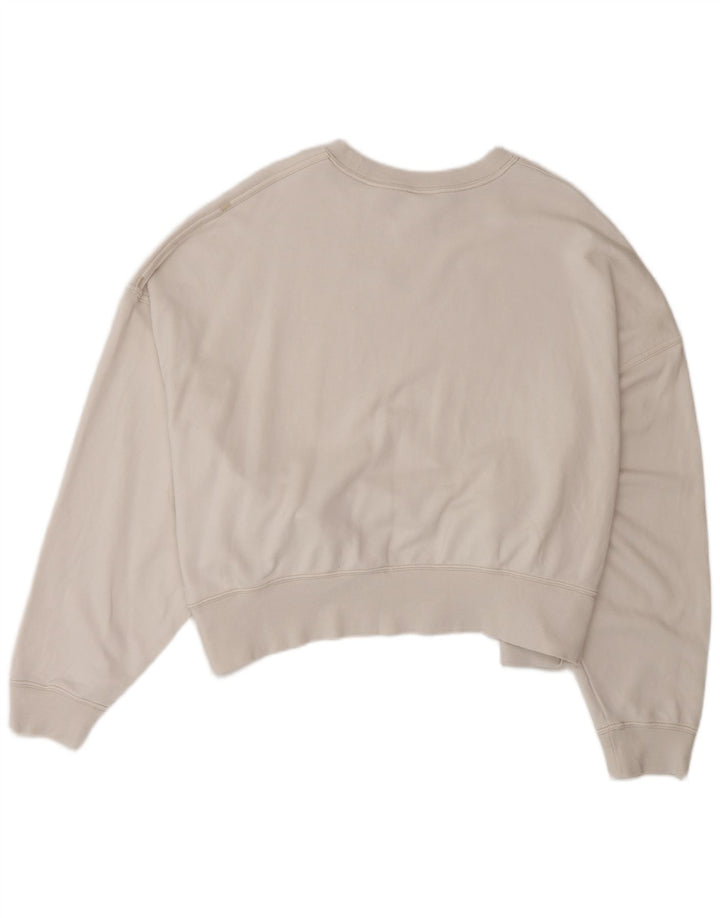 NIKE Sudadera extragrande con gráfico corto para mujer, talla 40, color blanco