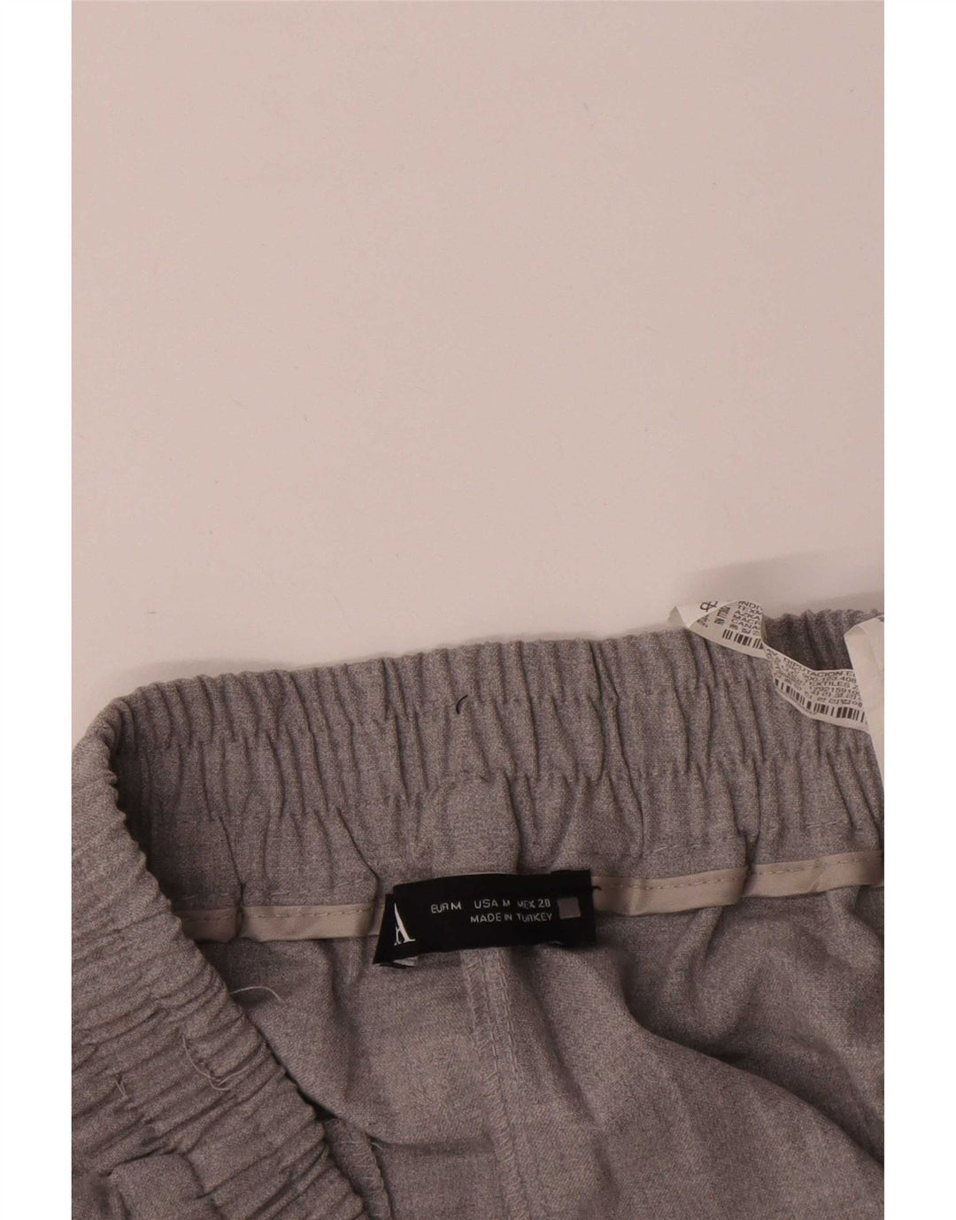 Zara Mujer Pantalón Casual Recto Mediano W28 L26 Poliéster Gris
