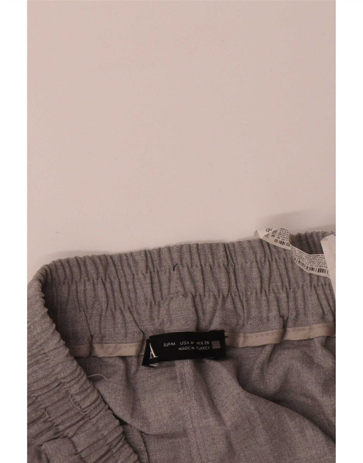Zara Mujer Pantalón Casual Recto Mediano W28 L26 Poliéster Gris