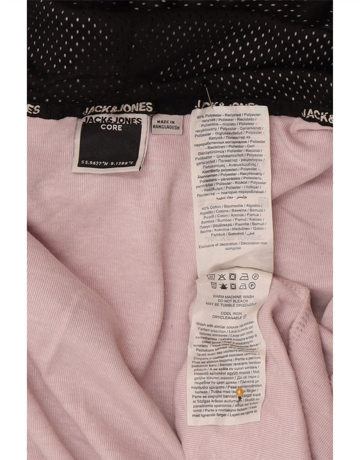 Jack & Jones - Sudadera con capucha y cremallera para hombre, poliéster rosa grande