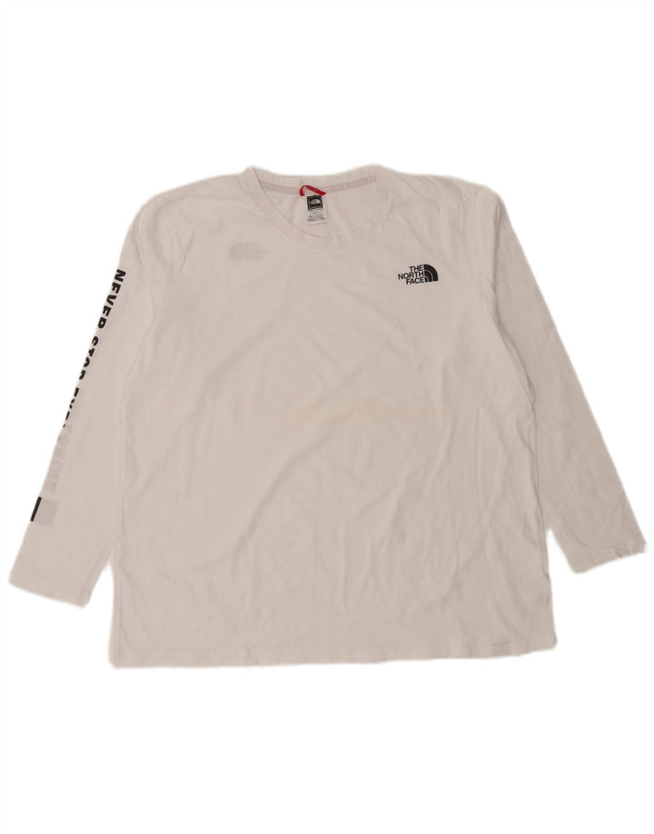THE NORTH FACE Top gráfico para mujer de manga larga UK 40 XL Blanco