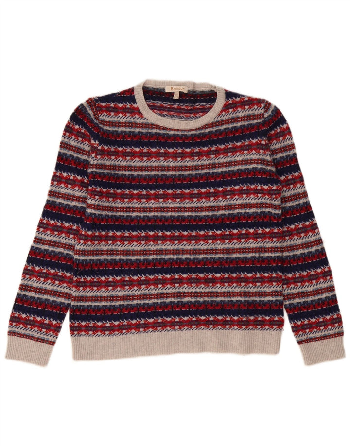 Barbour - Jersey de cuello redondo para mujer, talla 40, talla M, multicolor