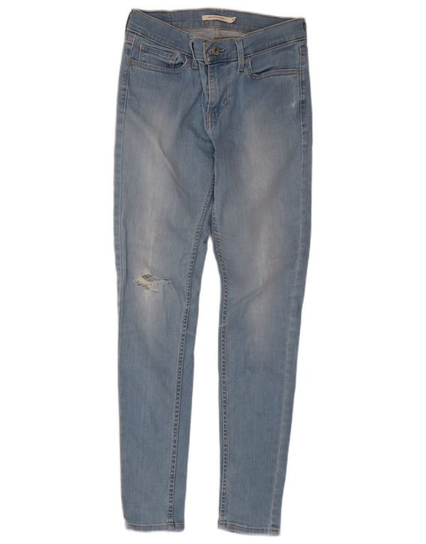 Levi's Vaqueros Súper Ajustados Desgastados 710 Para Mujer W28 L30 Algodón Azul