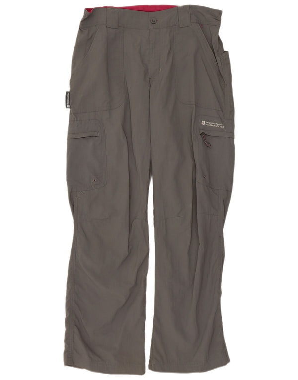 MOUNTAIN WAREHOUSE Pantalones cargo rectos para mujer UK 8 Small W30 L28 Gris