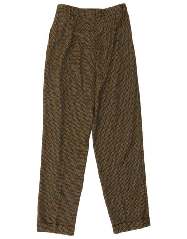 Vintage mujer cintura alta traje pantalones EU 38 Medio W30 L30 Verde