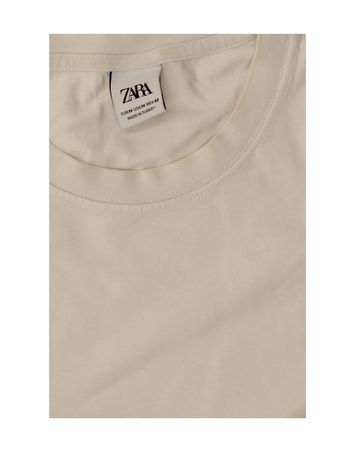 ZARA Mens T-Shirt Top Medium White
