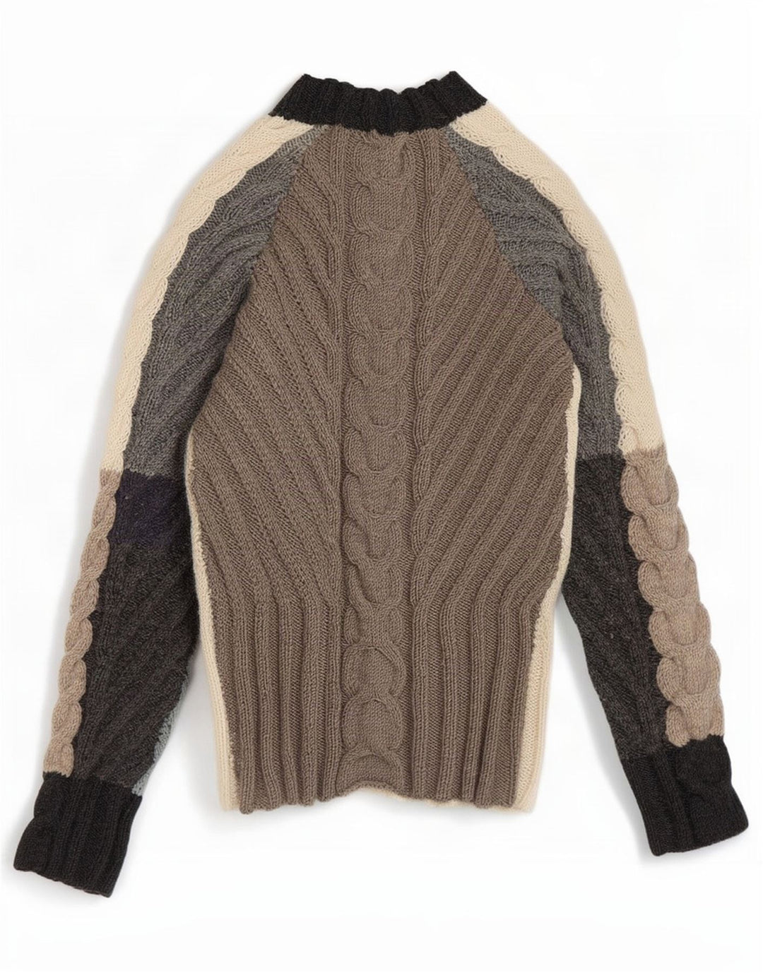 Vintage mujer tortuga cuello jersey suéter Reino Unido 10 pequeño multicolor