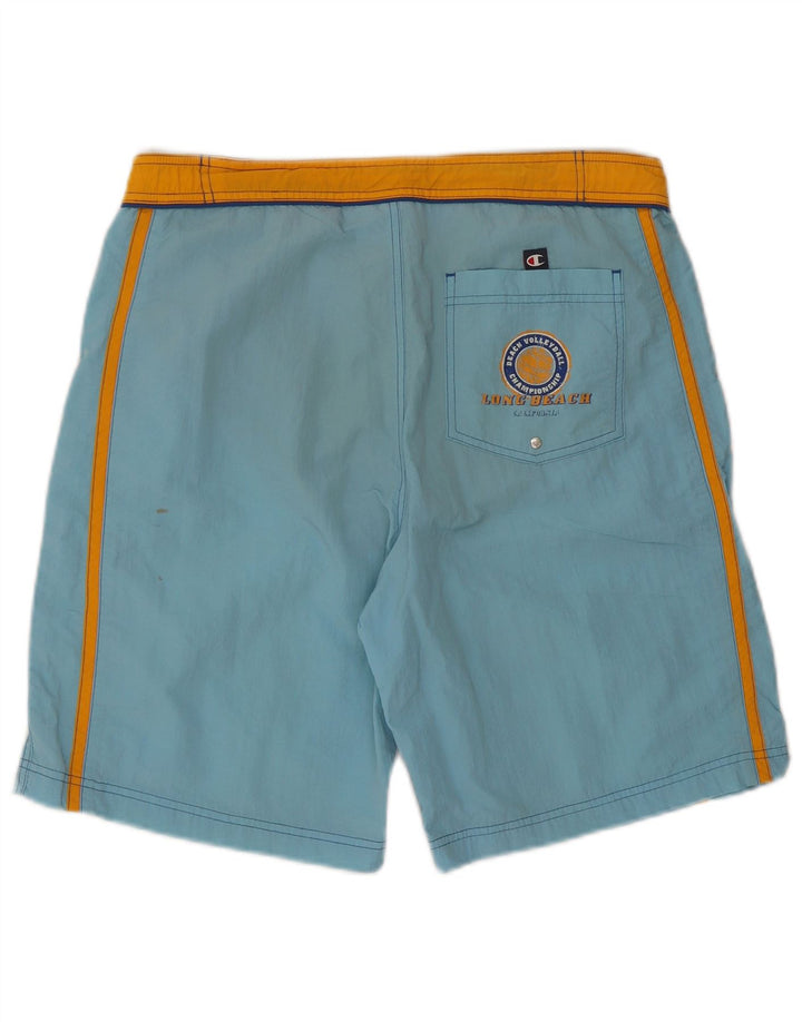 Champion Bañador Corto De Poliéster Color Block Azul Medio | Hombre