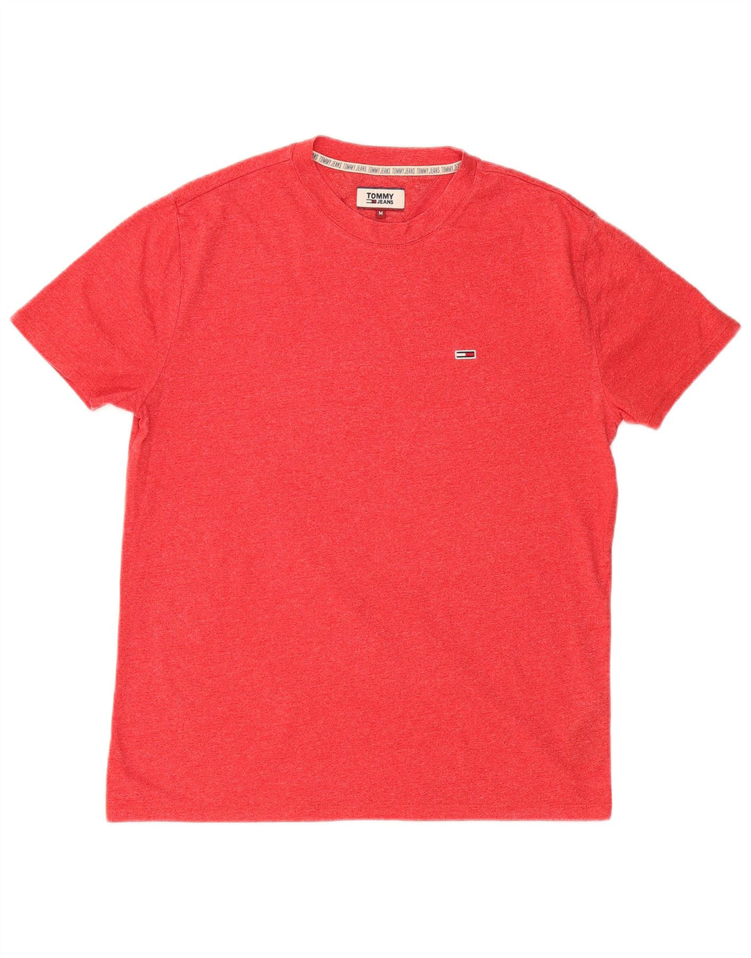 TOMMY HILFIGER Camiseta para hombre Top mediano de algodón moteado rojo