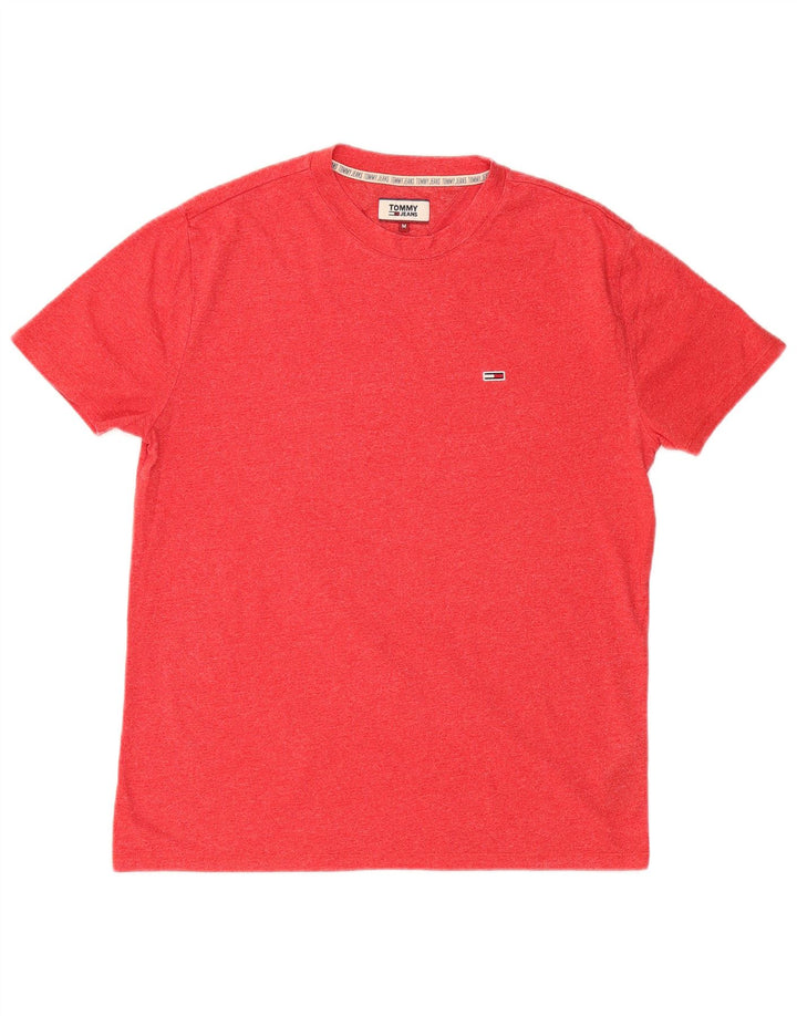 TOMMY HILFIGER Camiseta para hombre Top mediano de algodón moteado rojo