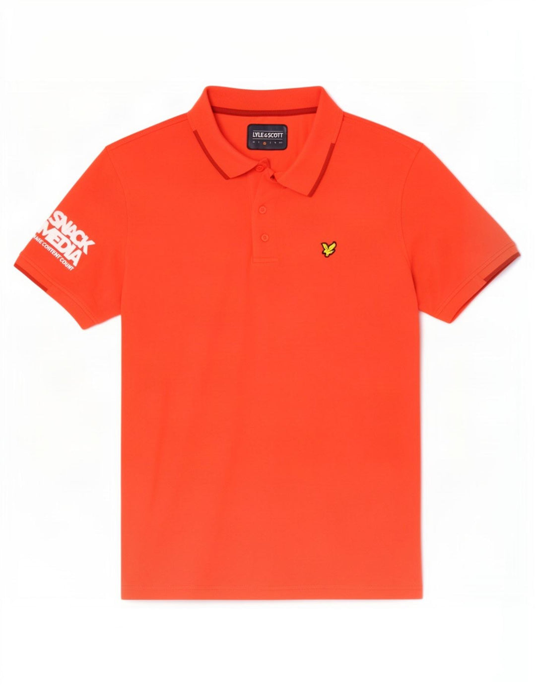 Lyle & Scott Polo gráfico para hombre Poliéster rojo medio