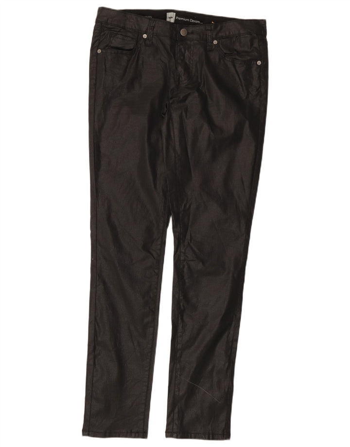 MOSSIMO Pantalones casuales ajustados para mujer US 6 Medium W30 L32 Algodón negro