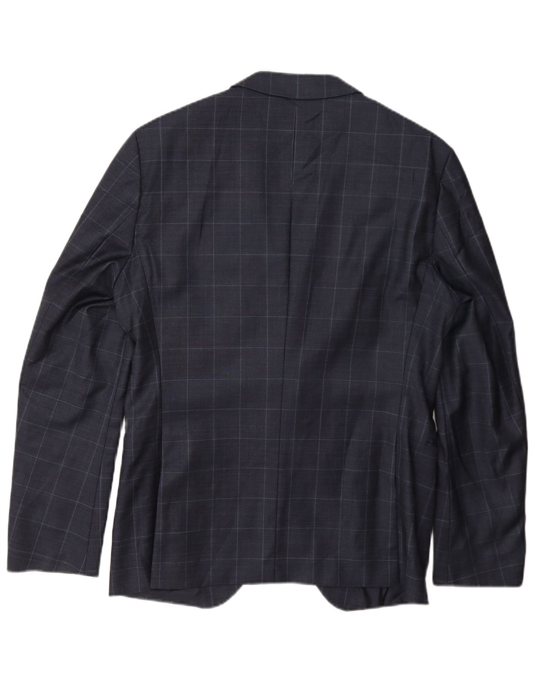 Hugo Boss Chaqueta tipo blazer de 2 botones para hombre UK 50 Large Navy Blue Check