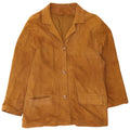 Conbipel Chaqueta tipo blazer de ante con 3 botones para mujer UK 44 Cuero marrón medio