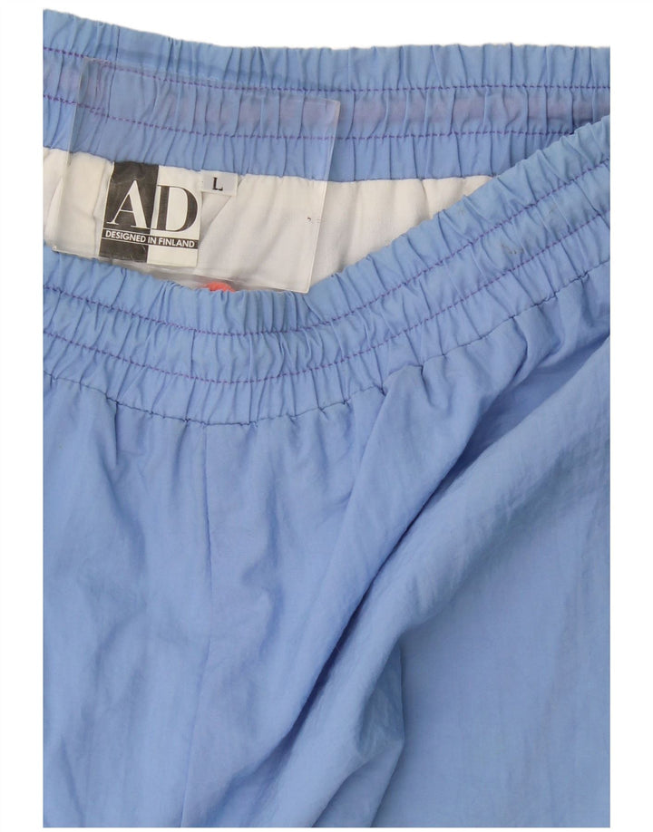 Pantalones de chándal vintage para hombre Joggers de poliamida a rayas azules grandes