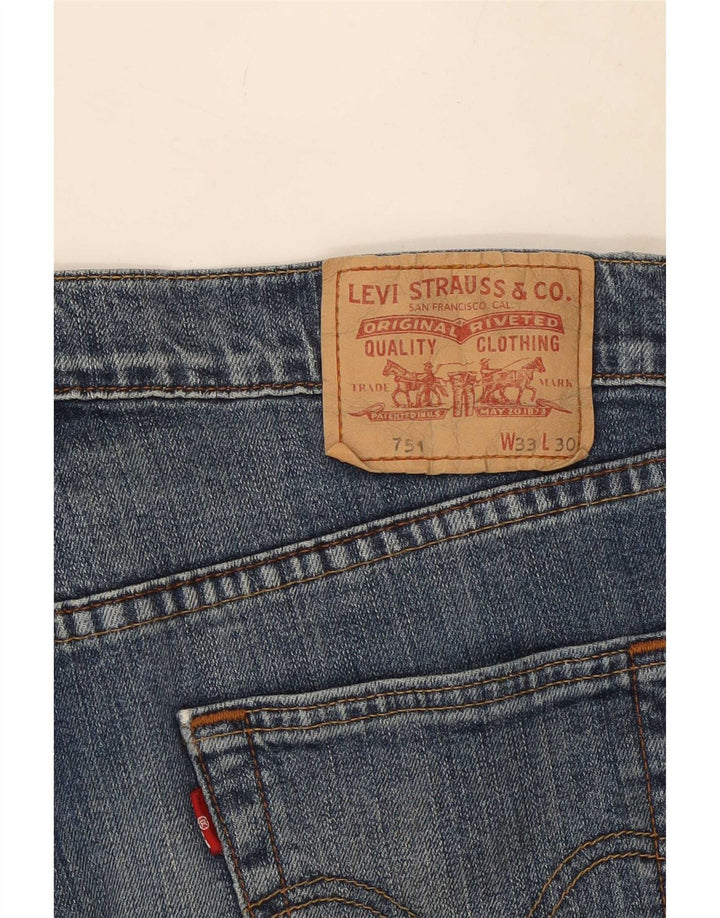 Levi's Mens 751 Shorts De Mezclilla W33 Algodón Azul Medio