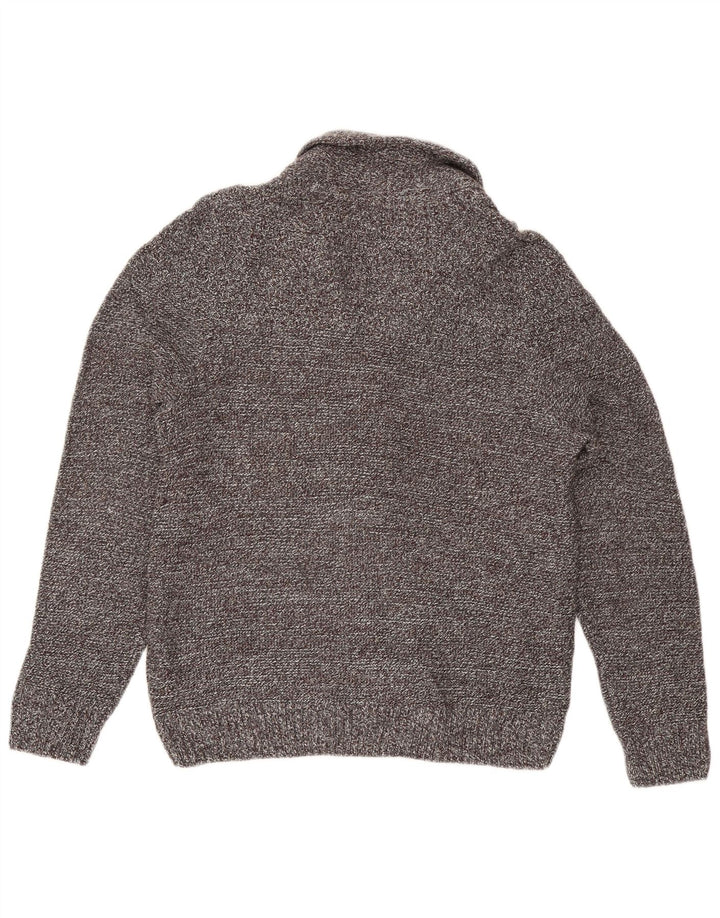 Marks & Spencer Suéter tipo cárdigan para hombre Acrílico moteado gris grande