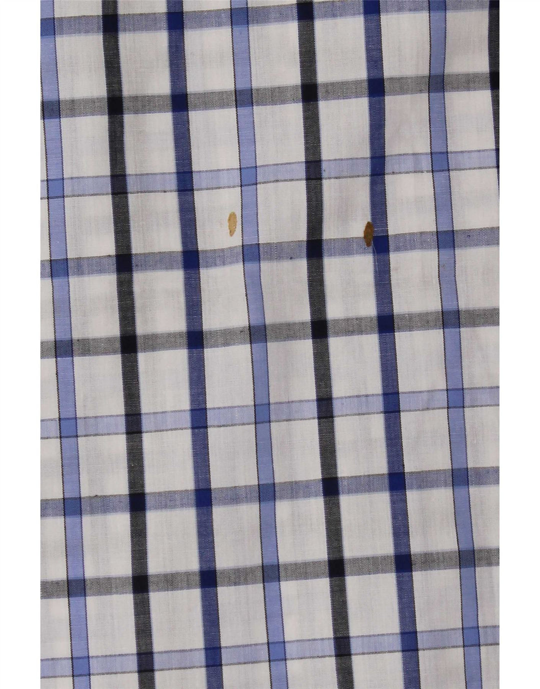 Pierre Cardin Camisa De Manga Corta Para Hombre Poliéster A Cuadros Azul Pequeño