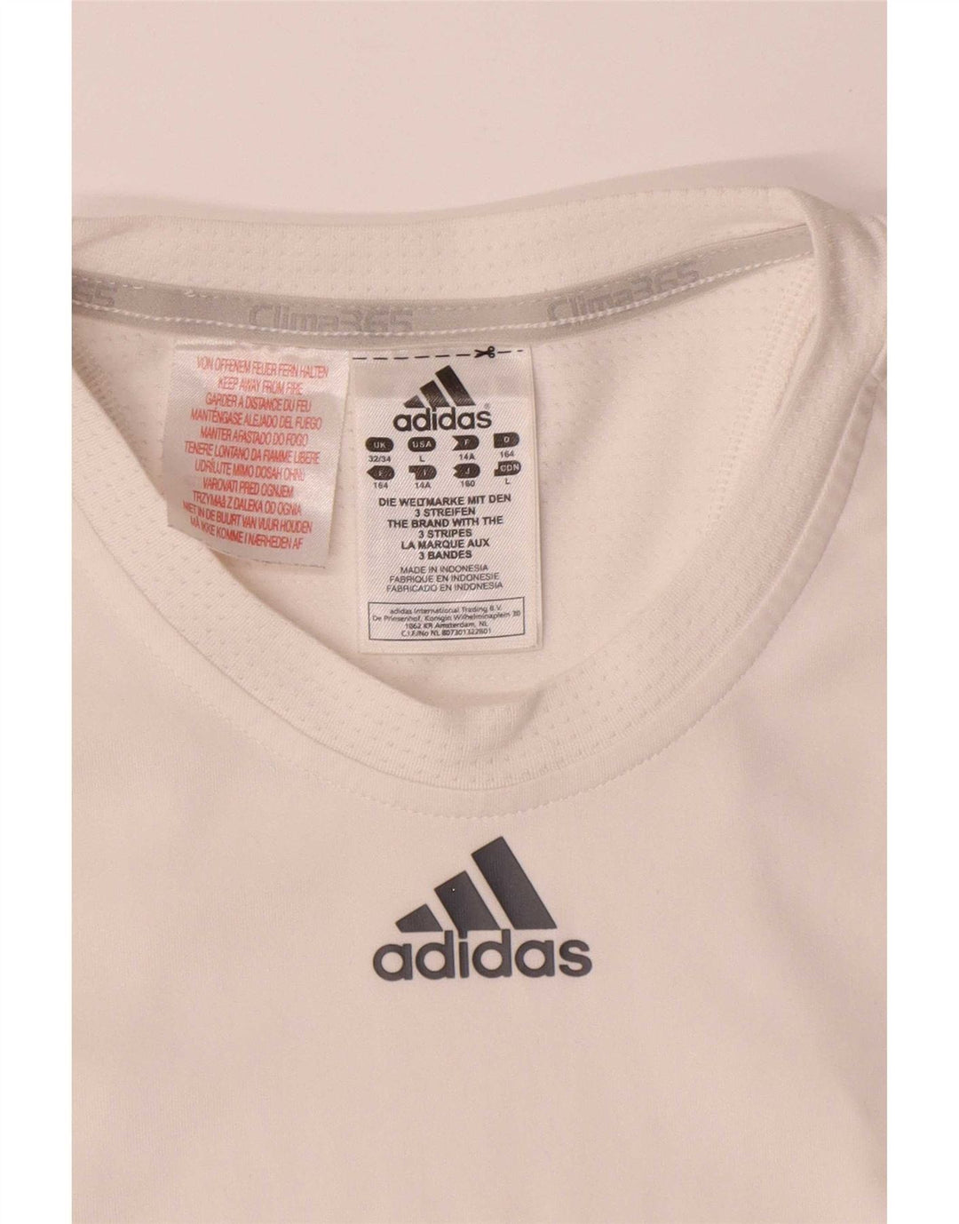 Adidas Camiseta Climacool para niño 13-14 años Blanco Colorblock Poliéster