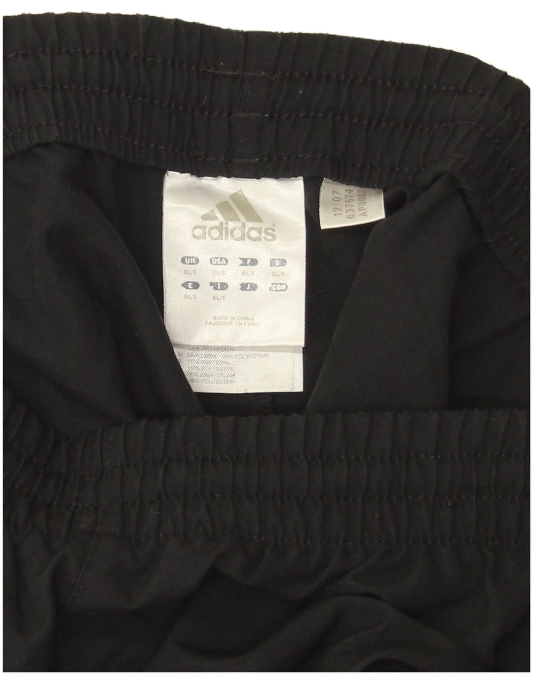 Adidas Pantalón Chándal Hombre XL Negro Poliéster